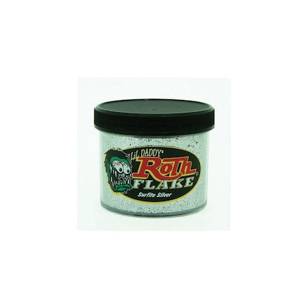 Roth Flake & Pearl Product Surfite Silver Solid Metal Flake, .008 Lil Size, 2oz Jar LRF102